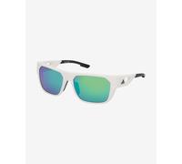 adidas Sport SP0102 Glasses white with green mirrored lenses