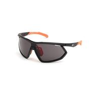 Adidas Sport Sunglasses 0SP0002/S 02A for Men with Matte black Frame & Grey Lens