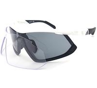 Adidas Sport Sunglasses Interchangeable Black White/ Dark Grey Lens SP0055 24A