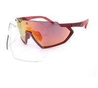 Adidas Sport Sunglasses Interchangeable Matte Red w/ Red Mirror Lens SP0041 67U