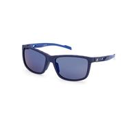 Adidas Sport Man SP0047 91X Sunglasses Injected Blue Blue Squared Normal Mirror