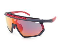 Adidas Sport Sunglasses with Sweat Bar Matte Black Red / Red Mirrored SP0029 02L