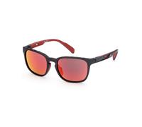 Adidas Sport Unisex SP0033 02L Sunglasses Injected Black-opaque Pink Round Normal Mirror
