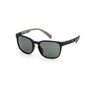 Adidas Sport Unisex SP0033 02N Sunglasses Injected Black-opaque Green Round Polarized