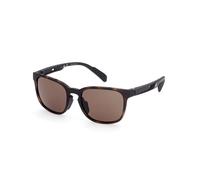 Adidas Sport Unisex SP0033 52E Sunglasses Injected Dark havana Brown Round Normal