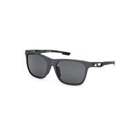 Adidas Sport Unisex SP0091 02D Sunglasses Injected Black Smoke Squared Polarized