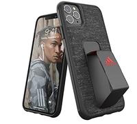 adidas Sports Compatible with iPhone 11 Pro Max Case, Grip Stand, Protective Mobile Phone Case - Black/Red