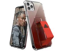 adidas Sports Designed for iPhone 11 Pro Max Clear Case with Grip Stand - Solar Red