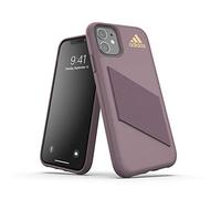 adidas Sports Designed for iPhone 11 Protective Case with Pocket Card Slot - Legacy Purple/Metallic Rose