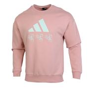 adidas Sports Round Neck Long Sleeves Pullover Pink Red GM4447 M