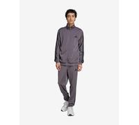 adidas Men's SPORTSWEAR BASIC 3 STRIPES TRICOT TRACKSUIT, Grey Strata, M