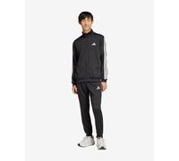 adidas Sportswear Basic French Terry 3 Stripes Tracksuit black white - S