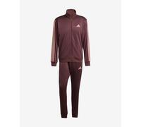 adidas Sportswear Basic French Terry 3 Stripes Tracksuit Dark Red - XS