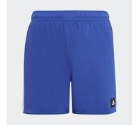 adidas Sportswear Childrens Unisex 3-Stripes Swim Shorts - Blue Recycled Material - Size 7-8Y