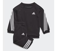 adidas Sportswear Childrens Unisex Future Icons 3-Stripes Jogger Set - Black Cotton - Size 0-9M