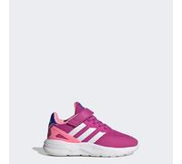 ADIDAS Sportswear Childrens Unisex Nebzed Elastic Lace Top Strap Shoes - Pink Textile - Size UK 4