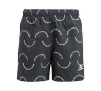Adidas Sportswear Boys Wave Print CLX Swim Short Colour: Black, Size: 11-12 years