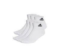 adidas Sportswear Cushioned Ankle Socks 6 Pairs - White/Black, White/Black, Size M, Men White/Black