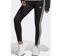 adidas Sportswear Womens High Waisted 3 Stripe Leggings - Black/White, Black/White, Size M, Women Black/White