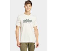 adidas Sportswear 'Growth' Logo Print T-Shirt Cream