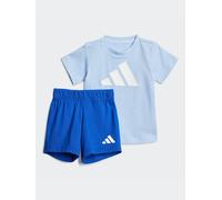 adidas Unisex Baby Essentials Big Logo Set Track Suit, glow blue/white, 18-24 Months
