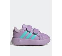 adidas Sportswear Infant Grandourt Disney Frozen Velcro Trainers, Plum/Flash Aqua/Powder Plum, Size 7 Younger Plum/Flash Aqua/Powder Plum