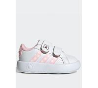 adidas Sportswear Infant Grandourt Minnie Velcro Trainers - White/Pink, Multi, Size 8 Younger Print