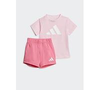 adidas Sportswear Infant Unisex Essentials Tee Set, Clear Pink/White, Size 0-3 Months Clear Pink/White