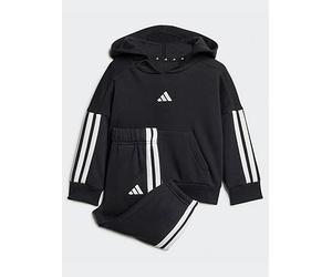 adidas Sportswear Infant Unisex Essentials Tracksuit, Black/White, Size 3-6 Months Black/White