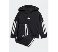 adidas Sportswear Infant Unisex Essentials Tracksuit, Black/White, Size 9-12 Months Black/White