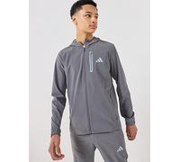 adidas Sportswear Junior Boys Boys Hooded Tech Woven Jacket, Grefou/Tacgrn, Size 7-8 Years Grefou/Tacgrn