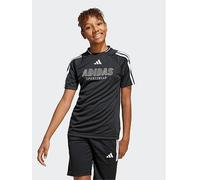 adidas Sportswear Junior Boys House of Tiro T-Shirt - Black, Black/White, Size 11-12 Years Black/White