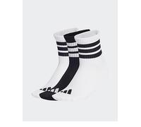 adidas Sportswear Junior Boys Ribbed Socks 3 Pairs - White, White/White/Black, Size Xl White/White/Black