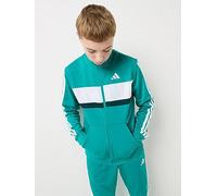 adidas Sportswear Junior Boys Seasonal Essentials Tiberio 3-Stripes Tricot Track Suit Kids, Green, Size 13-14 Years Green