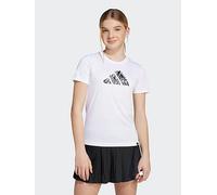 adidas Sportswear Junior Girls Animal Climacool Graphic T-Shirt, White, Size 9-10 Years White