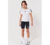 adidas - Girl's 3-Stripes Tee - T-shirt size 140, white