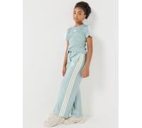 adidas Sportswear Junior Girls Seasonals Glam Wide Leg Pants, Wosa/Silvmt, Size 9-10 Years Wosa/Silvmt
