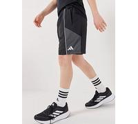 adidas Unisex Kids Color Block Woven Shorts, Black/Grey six/White, 5-6 Years