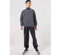 adidas Sportswear Junior Unisex Color Block Woven Tracksuit, Gresix/Black/White, Size 11-12 Years Gresix/Black/White