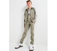 adidas Sportswear Junior Unisex Essentials Climacool Tracksuit -green, Silver Pebble/White, Size 9-10 Years Ilver Pebble/White