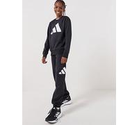 adidas Sportswear Junior Unisex Essentials Joggers, Black/White, Size 15-16 Years Black/White