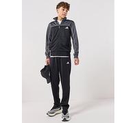 adidas Unisex Kids Junior Tricot Colourpop Track Suit, grey six/black/white, 9-10 Years