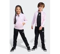 adidas Sportswear Kids Girls Essentials Climacool Tracksuit, Clear Pink/White/White, Size 4-5 Years Clear Pink/White/White