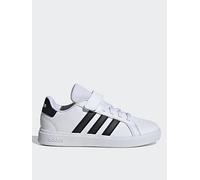 adidas Sportswear Kid's Grand Court 20 Elasticated Trainers - White/Black, Ftwr White/Core Black/Ft White, Size 10.5 Younger Ftwr White/Core Black/Ft White