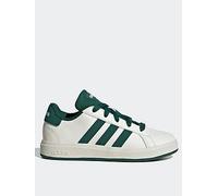 adidas Unisex Kids Grand Court Lifestyle Tennis Lace-up Shoes Tennis Shoes, Off White Collegiate Green Core Black, 1 UK Child