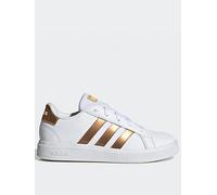 adidas Sportswear Kid's Grand Court Lace Shoes - White, White, Size 5.5 Older White