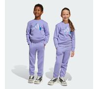 adidas Sportswear Kids Unisex Disney Lilo & Stitch Jogger Set - Purple Cotton - Size 4-5Y