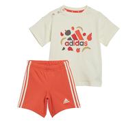 ADIDAS Sportswear Kids Unisex Essentials Allover Print Tee Set - Beige Cotton - Size 3-6M