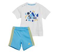 adidas Sportswear Kids Unisex Essentials Allover Print Tee Set - White - Size 18-24M
