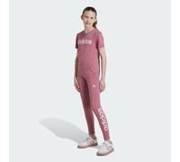 adidas Sportswear Kids Unisex Essentials Linear Logo Cotton Tights - Red - Size 13-14Y